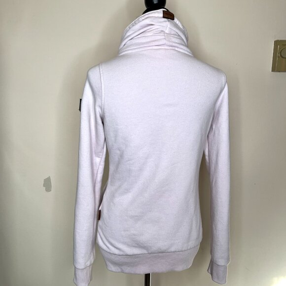 Wanakome Sweatshirt Size XS Pink Wide Collar High Neck Jacket Zip Up Warm Winter - Picture 10 of 15